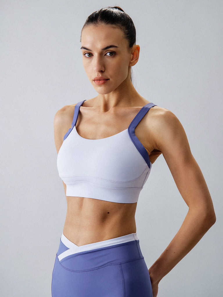 Women Knitted Nylon blended Yoga Sports Bras Sustainable Yoga Tops - BERLOOK