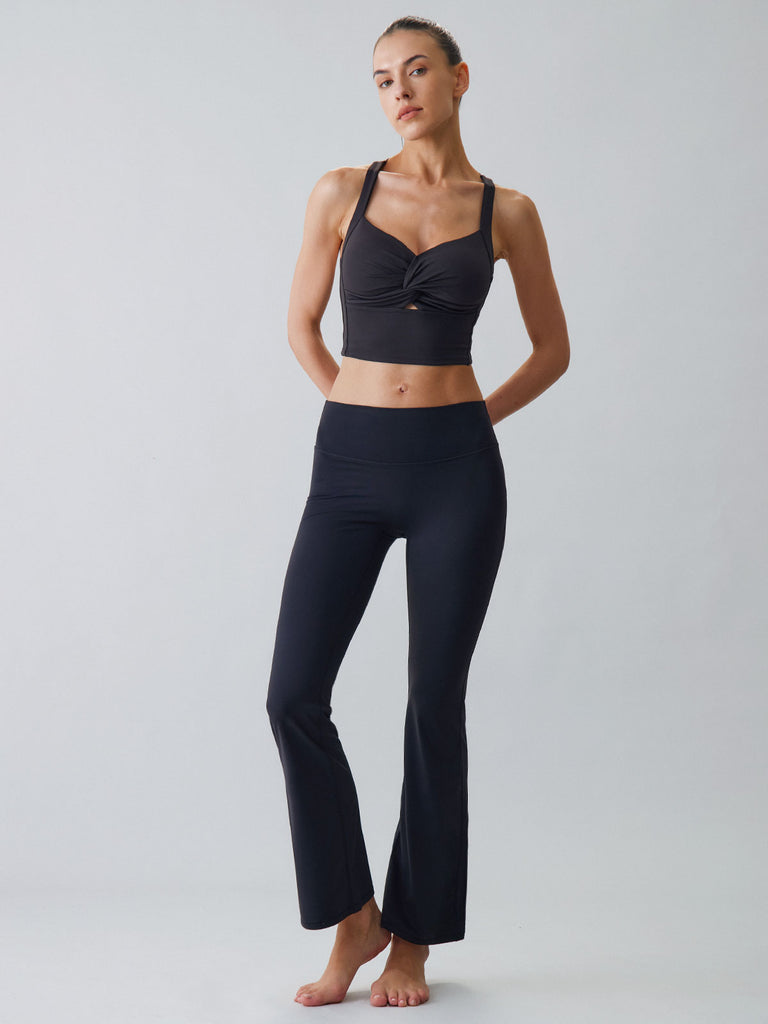 Women Knitted Nylon Yoga Camis Sustainable Yoga Tops - BERLOOK