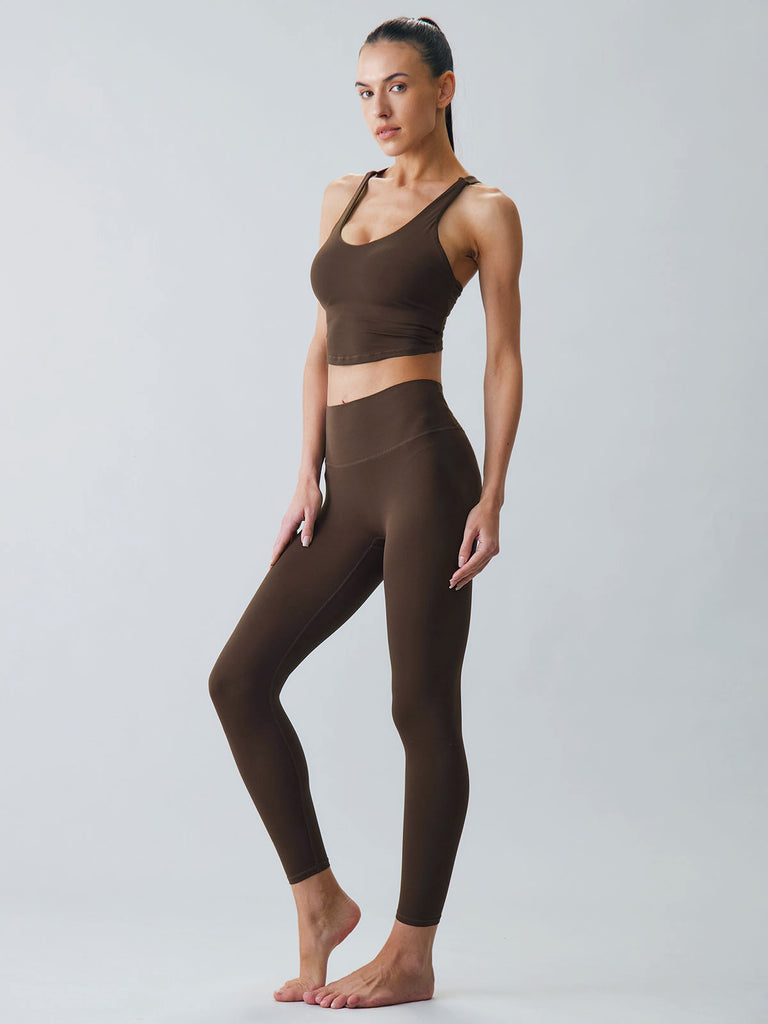 Women Knitted Nylon Yoga Leggings Sustainable Yoga Bottoms - BERLOOK