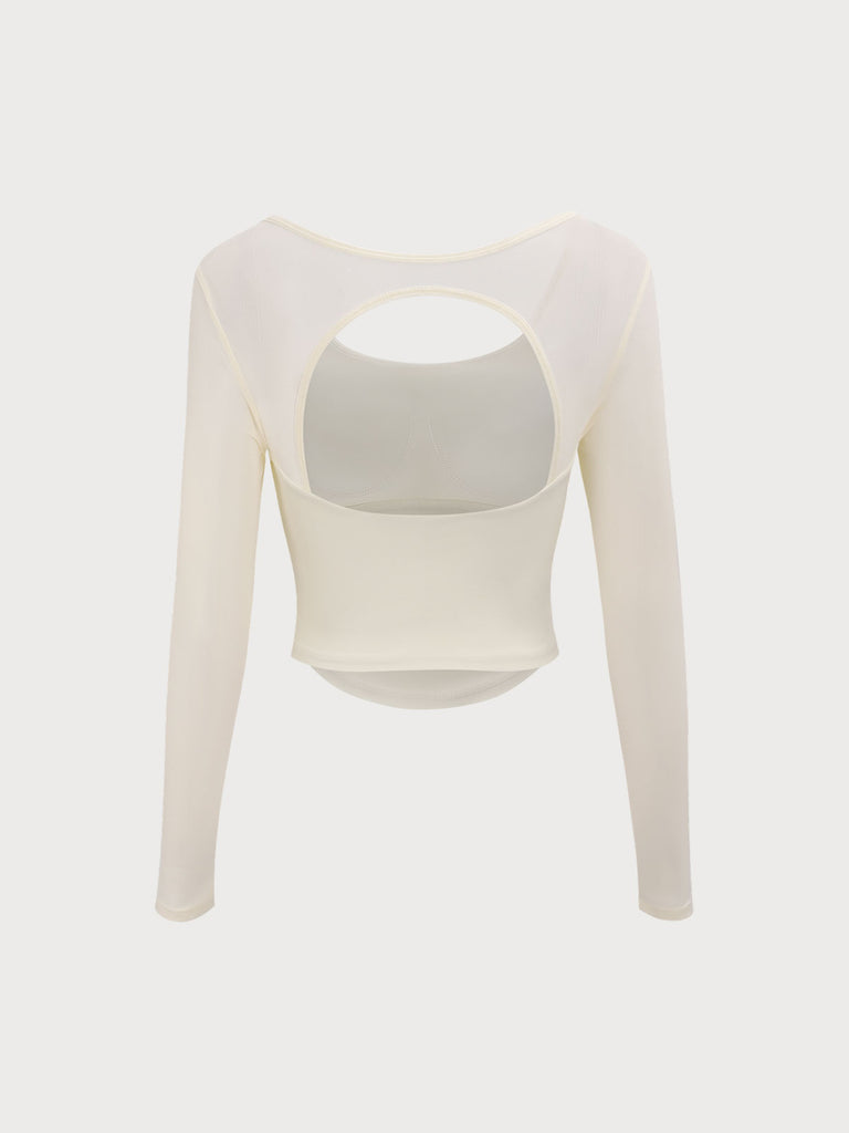 Women Knitted Nylon Yoga Long Sleeve Tops Sustainable Yoga Tops - BERLOOK