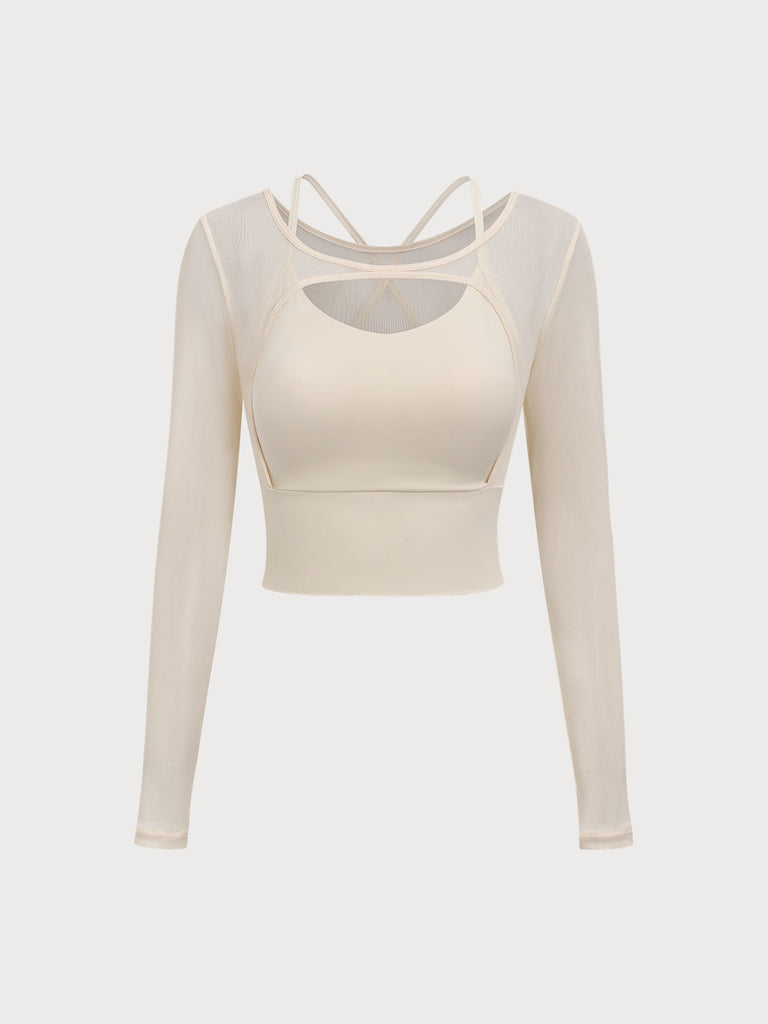 Women Knitted Nylon Yoga Long Sleeve Tops Sustainable Yoga Tops - BERLOOK