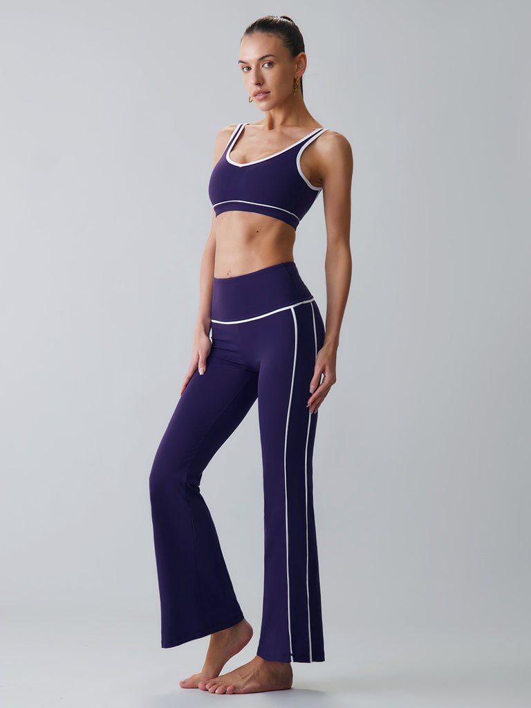 Women Knitted Nylon Yoga Pants Sustainable Yoga Bottoms - BERLOOK