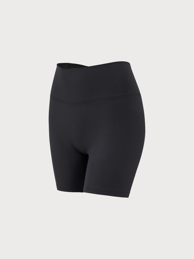 Women Knitted Nylon Yoga Shorts Sustainable Yoga Bottoms - BERLOOK