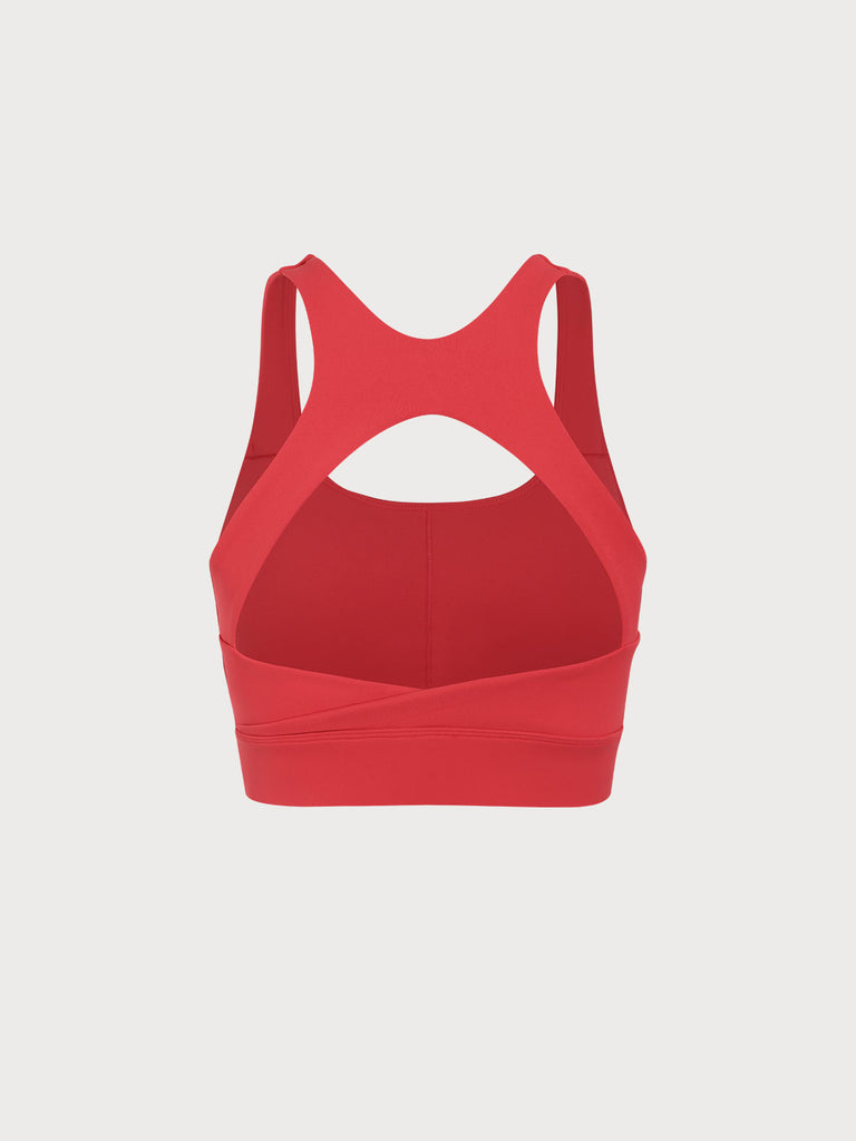 Women Knitted Nylon Yoga Sports Bra Sustainable Yoga Tops - BERLOOK