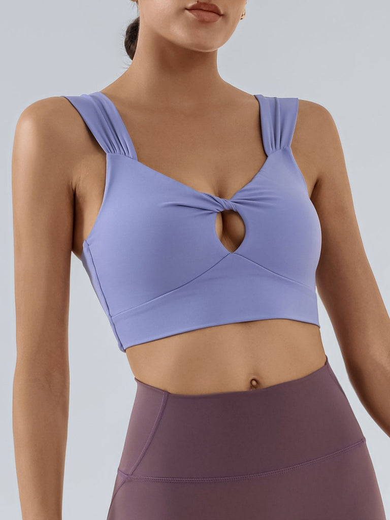 Women Knitted Nylon Yoga Sports Bras Sustainable Yoga Tops - BERLOOK