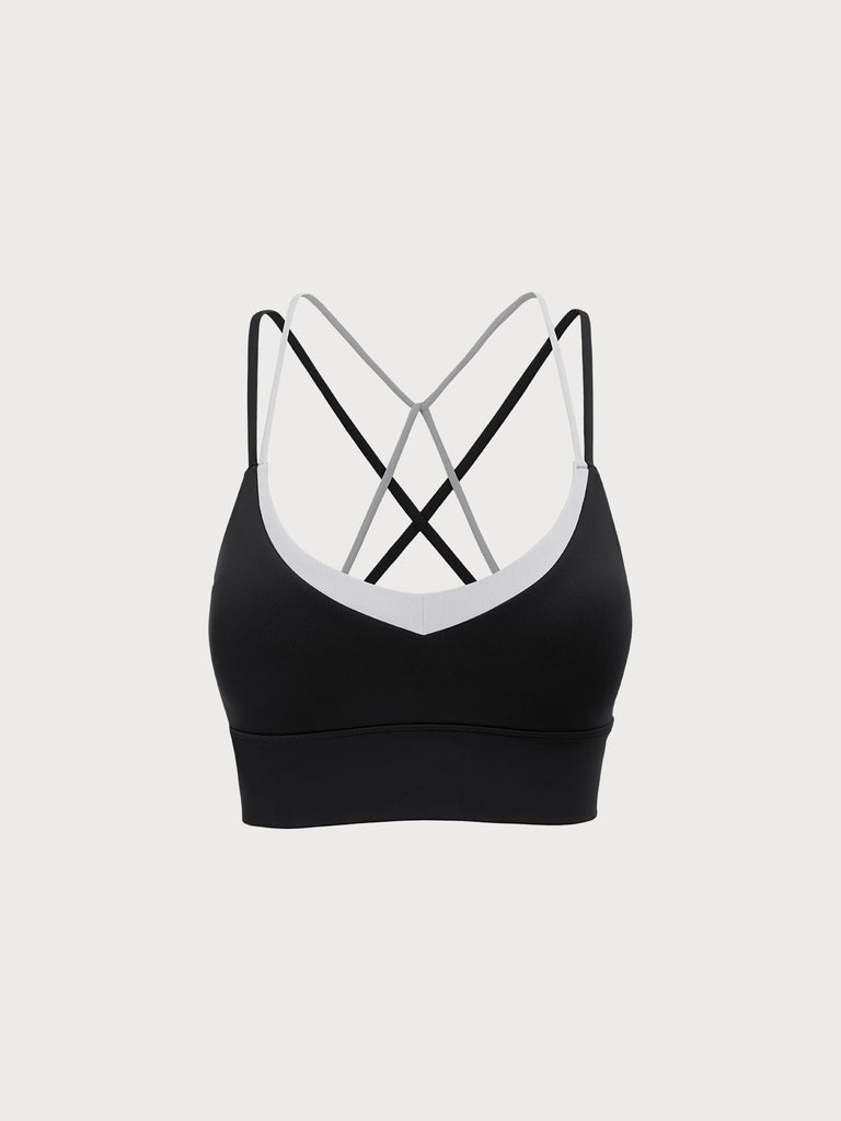 Women Knitted Nylon Yoga Sports Bras Sustainable Yoga Tops - BERLOOK