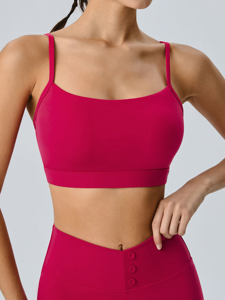 Women Knitted Nylon Yoga Sports Bras Sustainable Yoga Tops - BERLOOK