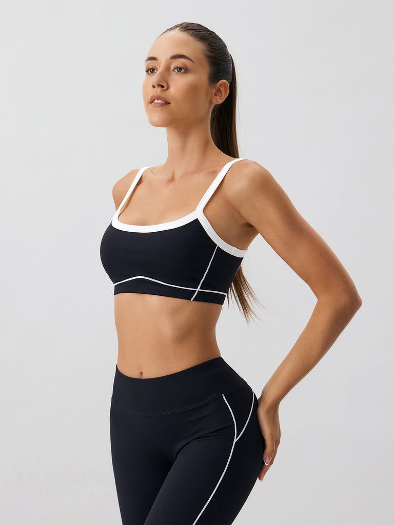 Women Knitted Nylon Yoga Sports Bras Sustainable Yoga Tops - BERLOOK