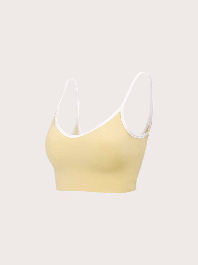 Women Knitted Nylon Yoga Sports Bras Sustainable Yoga Tops - BERLOOK