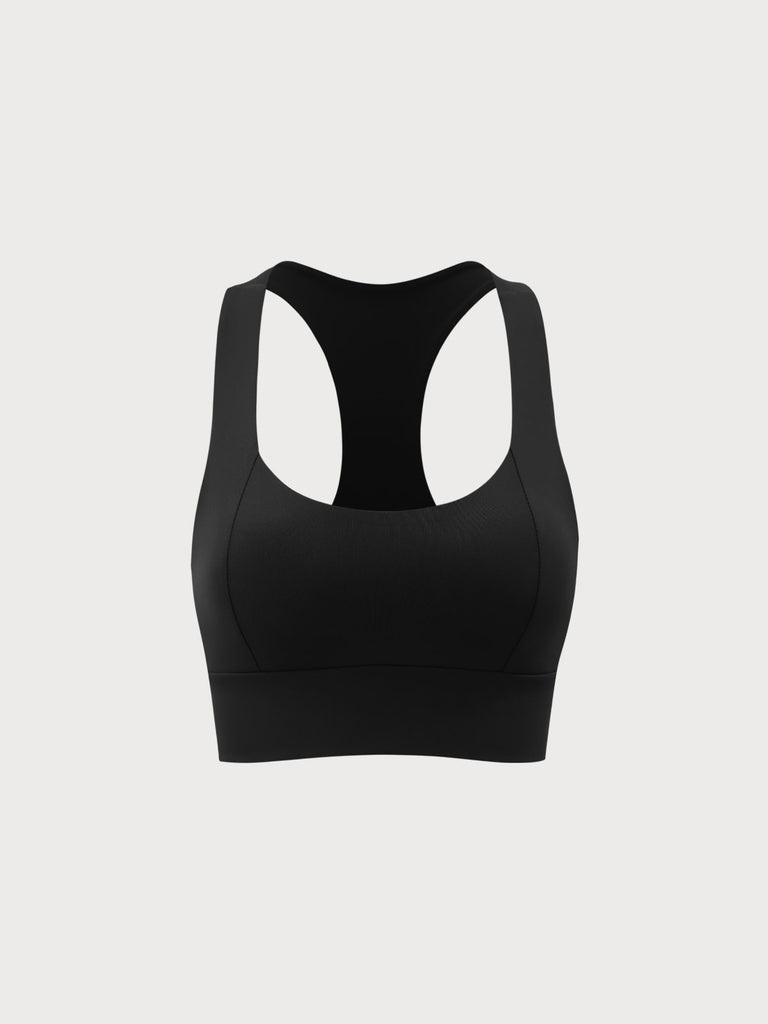 Women Knitted Nylon Yoga Sports Bras Sustainable Yoga Tops - BERLOOK