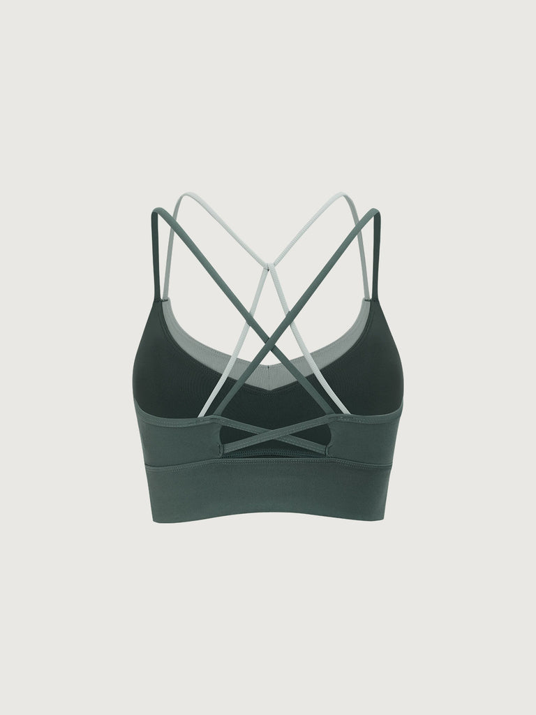 Women Knitted Nylon Yoga Sports Bras Sustainable Yoga Tops - BERLOOK