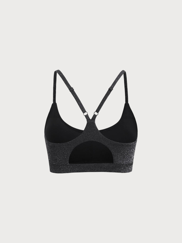 Women Knitted Nylon Yoga Sports Bras Sustainable Yoga Tops - BERLOOK