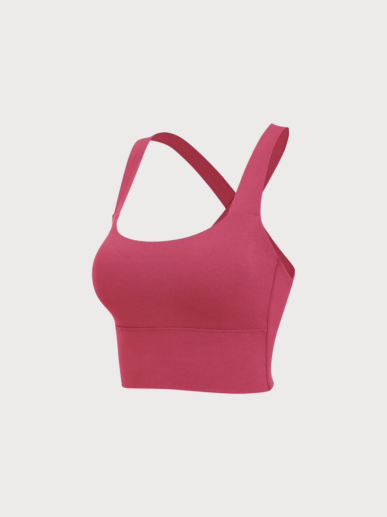 Women Knitted Nylon Yoga Sports Bras Sustainable Yoga Tops - BERLOOK