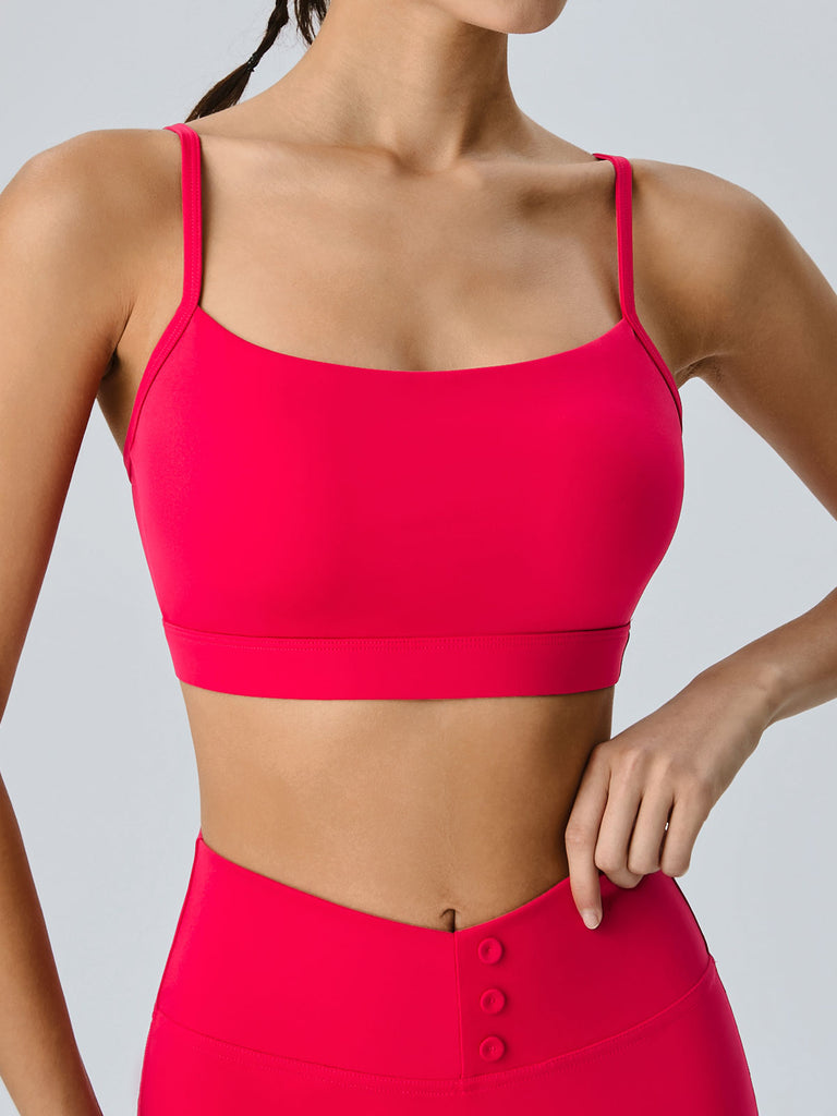 Women Knitted Nylon Yoga Sports Bras Sustainable Yoga Tops - BERLOOK