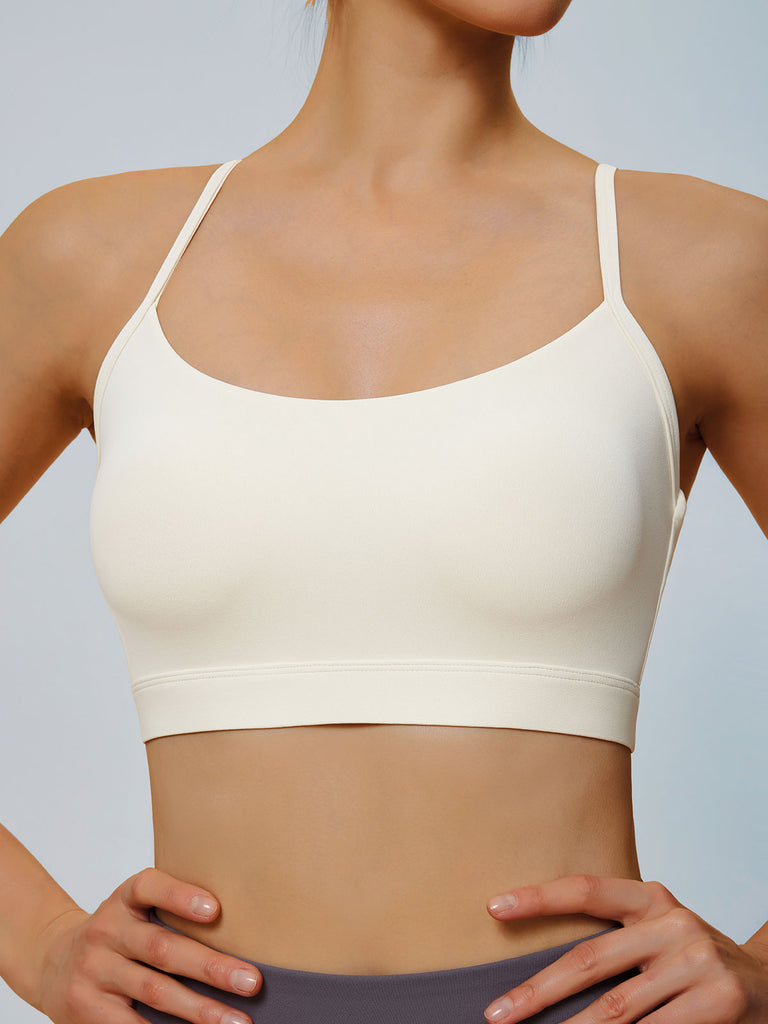 Women Knitted Nylon Yoga Sports Bras Sustainable Yoga Tops - BERLOOK