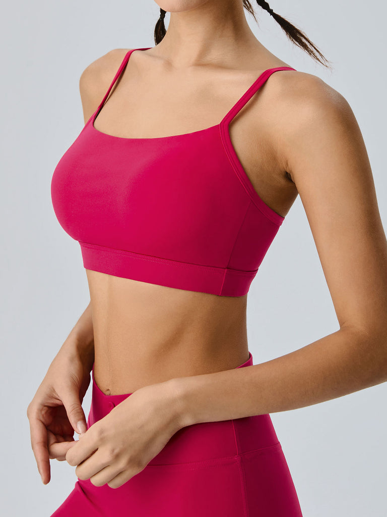 Women Knitted Nylon Yoga Sports Bras Sustainable Yoga Tops - BERLOOK