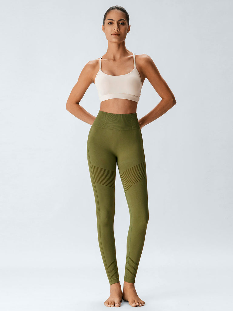 Women Knitted Nylon Yoga Sports Bras Sustainable Yoga Tops - BERLOOK
