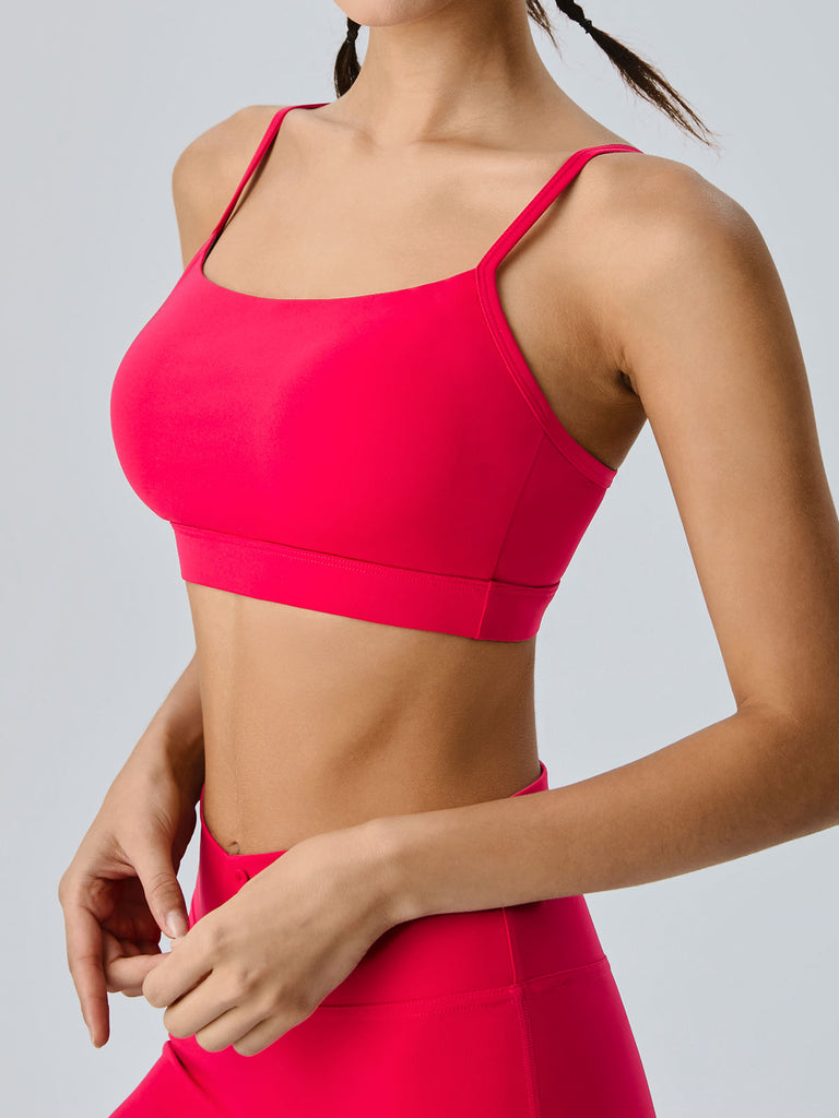 Women Knitted Nylon Yoga Sports Bras Sustainable Yoga Tops - BERLOOK