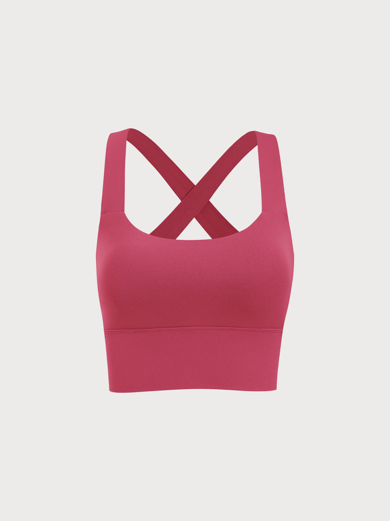 Women Knitted Nylon Yoga Sports Bras Sustainable Yoga Tops - BERLOOK