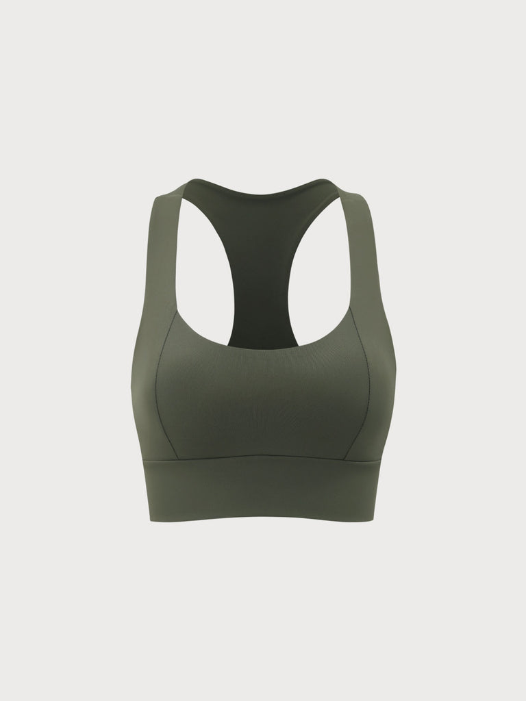 Women Knitted Nylon Yoga Sports Bras Sustainable Yoga Tops - BERLOOK