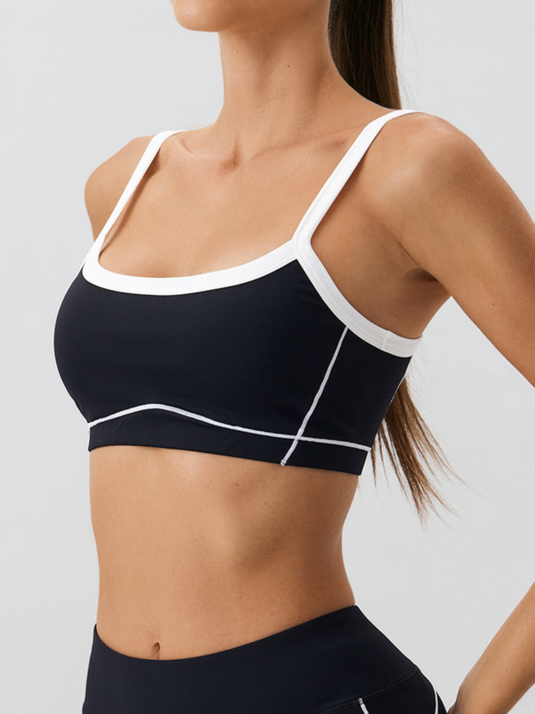 Women Knitted Nylon Yoga Sports Bras Sustainable Yoga Tops - BERLOOK