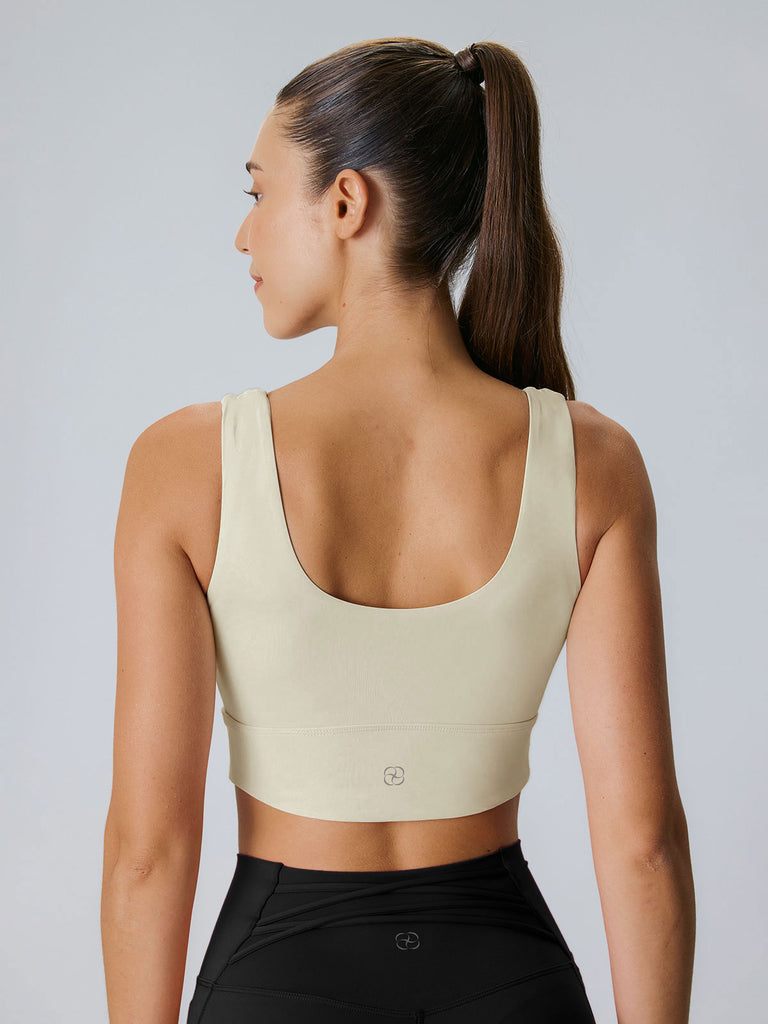 Women Knitted Nylon Yoga Tank Top Sustainable Yoga Tops - BERLOOK