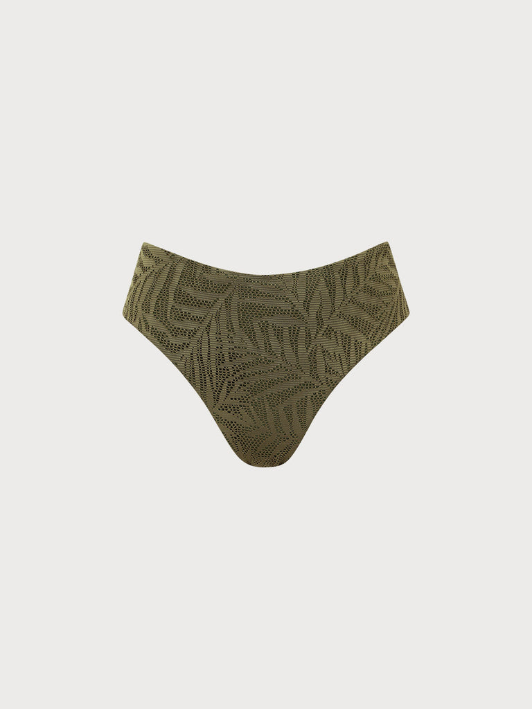 Women Knitted Polyester Bikini bottoms Army Green Sustainable Bikinis - BERLOOK