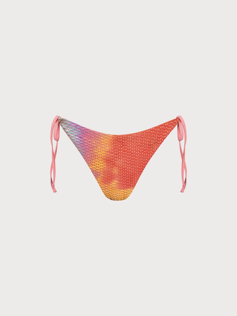 Women Knitted Polyester Bikini Bottoms Orange Sustainable Bikinis - BERLOOK