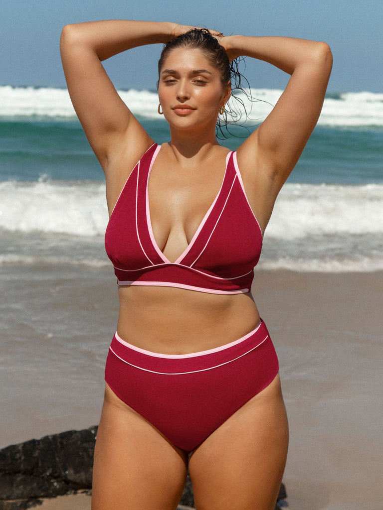 Women Knitted Polyester Bikini Bottoms Sustainable Plus Size Bikinis - BERLOOK