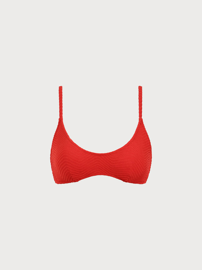 Women Knitted Polyester  Bikini Tops Sustainable Bikinis - BERLOOK