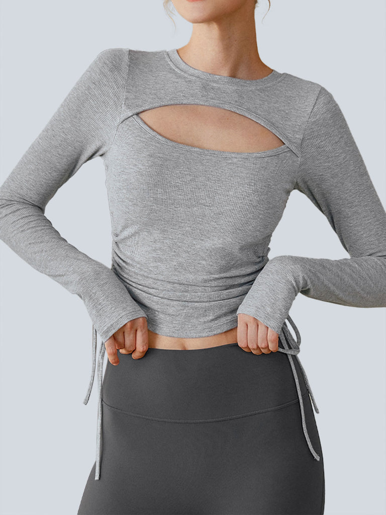 Women Knitted Viscose Yoga Long Sleeve Tops Sustainable Yoga Tops - BERLOOK