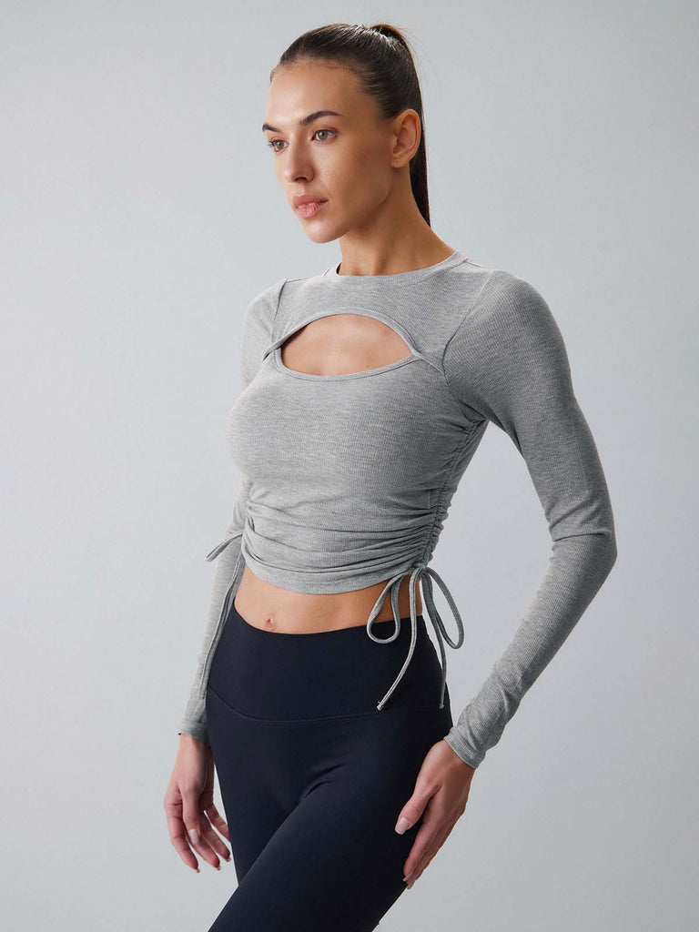 Women Knitted Viscose Yoga Long Sleeve Tops Sustainable Yoga Tops - BERLOOK