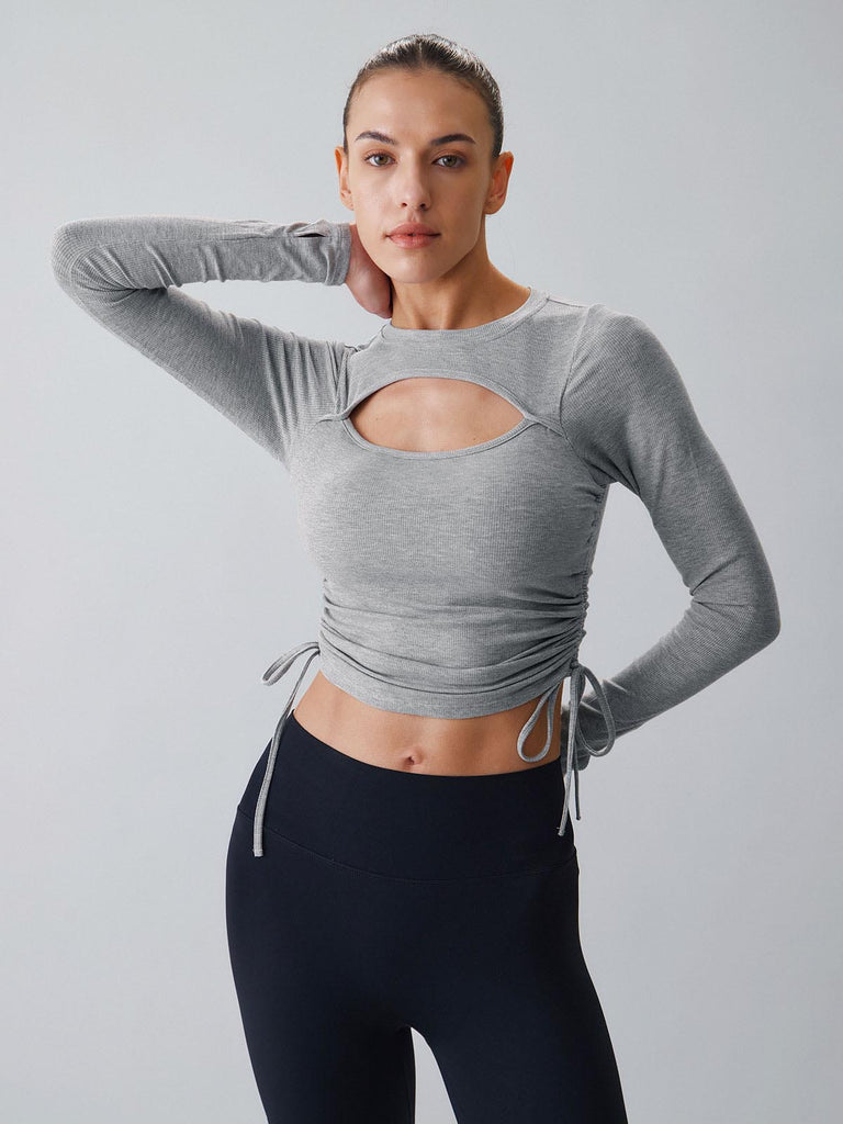 Women Knitted Viscose Yoga Long Sleeve Tops Sustainable Yoga Tops - BERLOOK