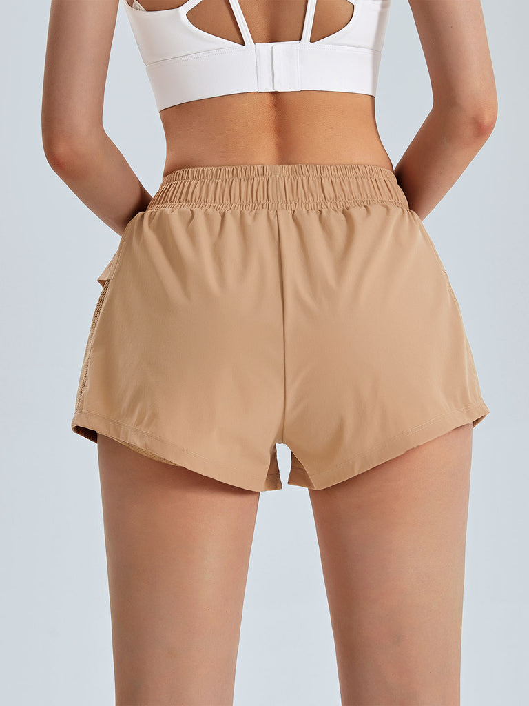 Women Nylon Yoga Shorts Sustainable Yoga Bottoms - BERLOOK