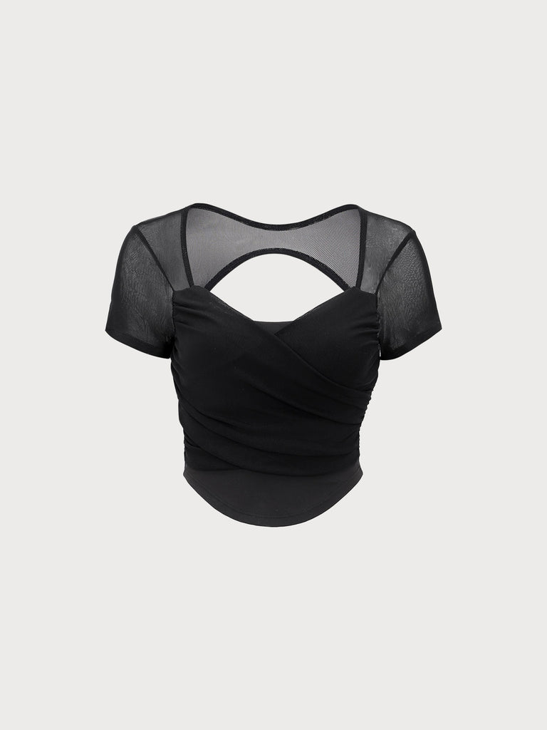 Women'S Knitted Nylon Yoga Short Sleeve Tops Sustainable Yoga Tops - BERLOOK