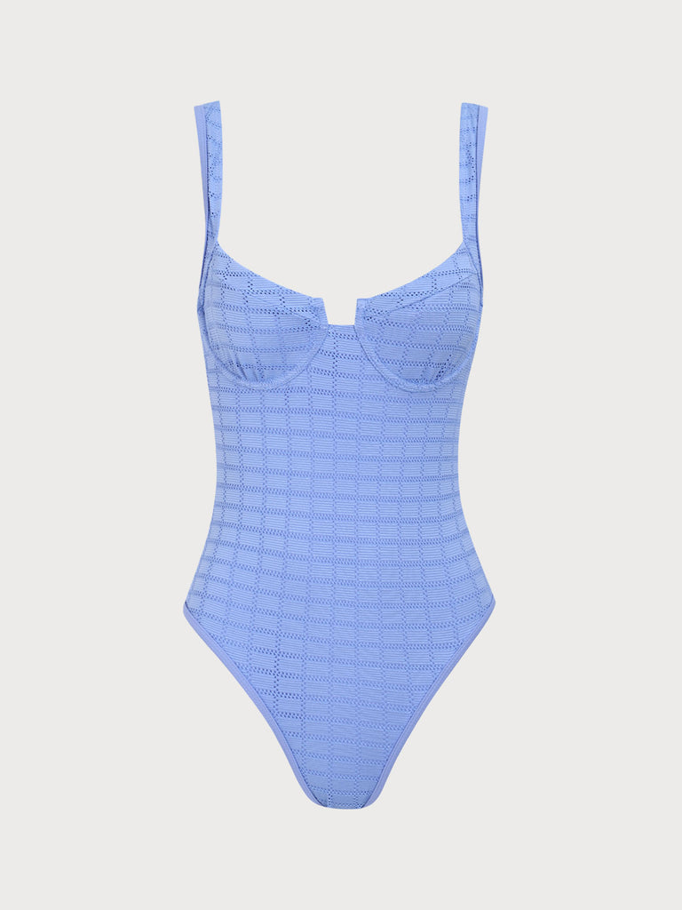 Women'S Knitted Polyester Underwired Swimsuit Sustainable One-Pieces - BERLOOK