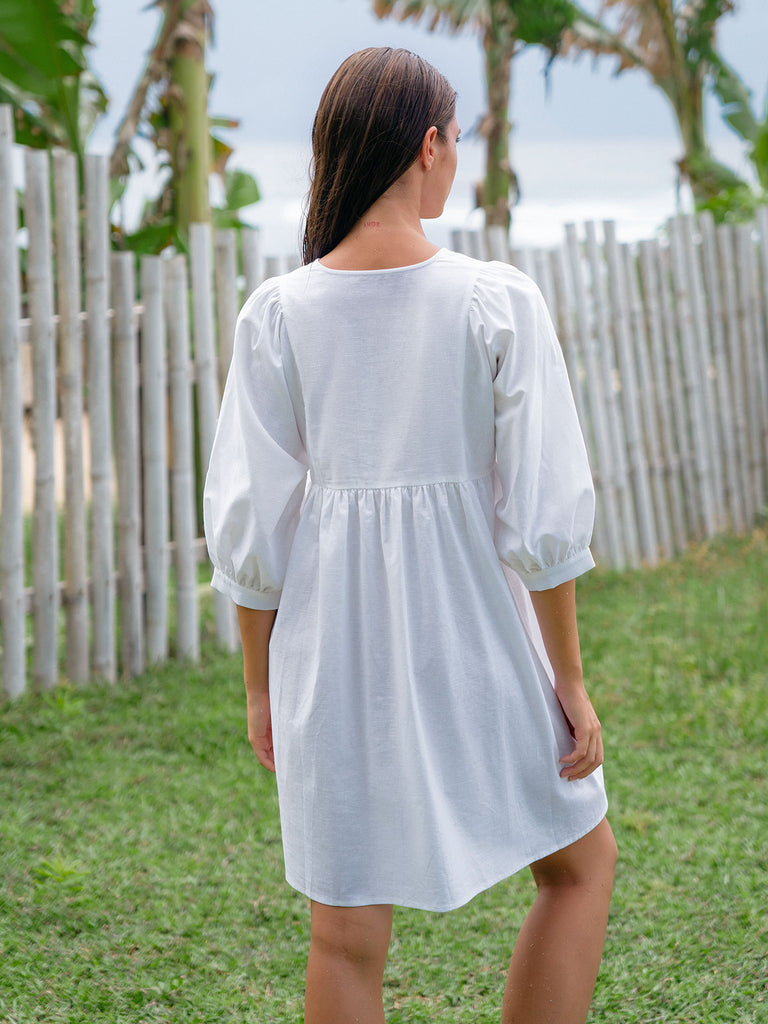 Women'S Woven Cotton and Linen Cover-ups Sustainable Cover-ups - BERLOOK