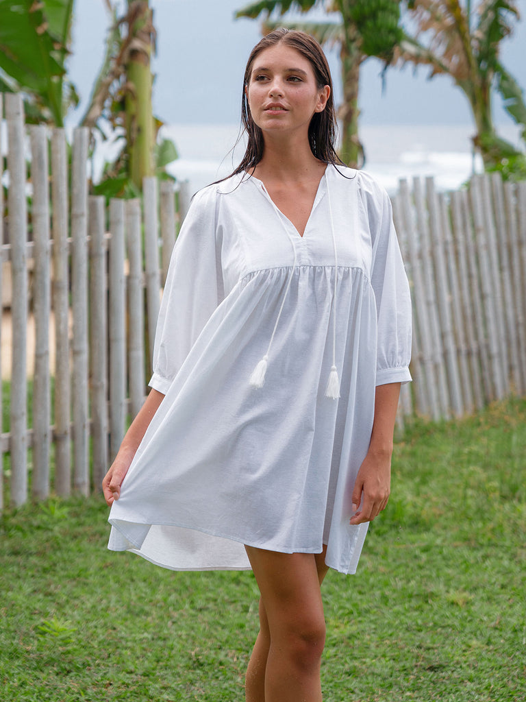 Women'S Woven Cotton and Linen Cover-ups Sustainable Cover-ups - BERLOOK