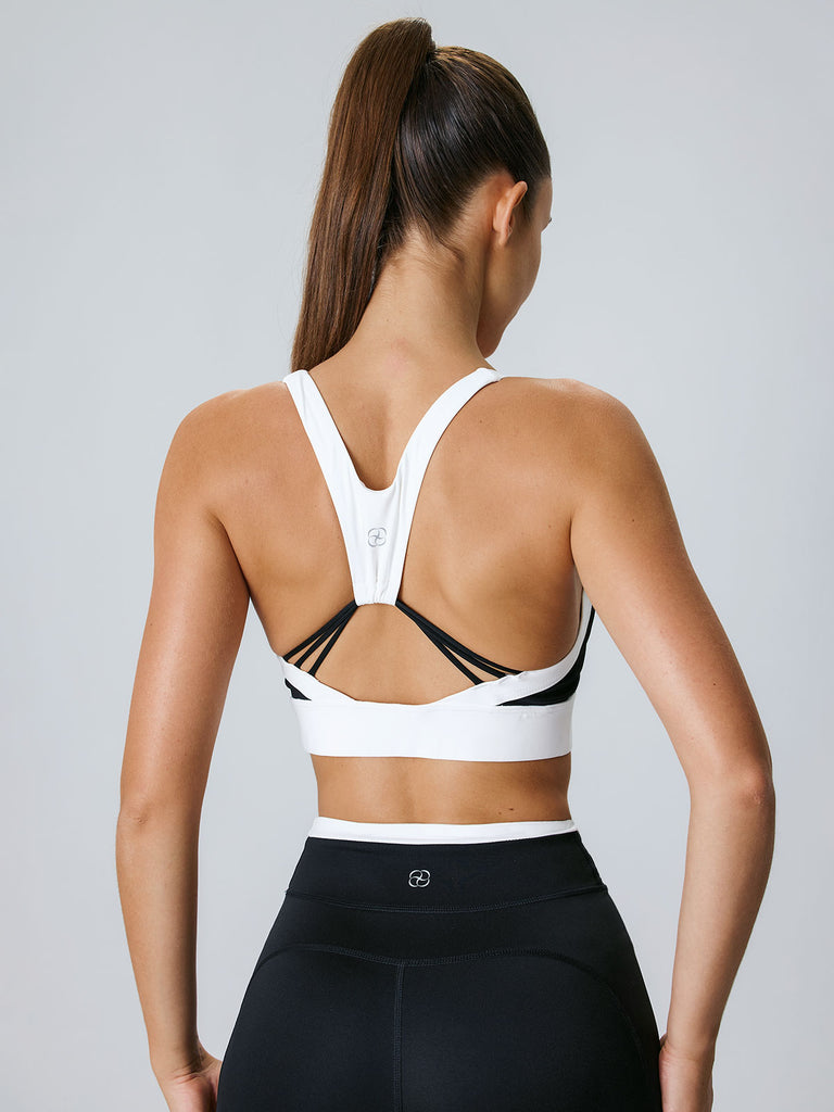 Women's Knitted Nylon Yoga Sports Bra Sustainable Yoga Tops - BERLOOK