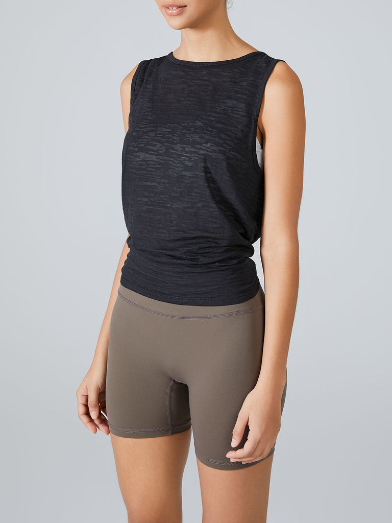 Women's Knitted Polyester-Cotton Blended Sports Vest Sustainable Yoga Tops - BERLOOK