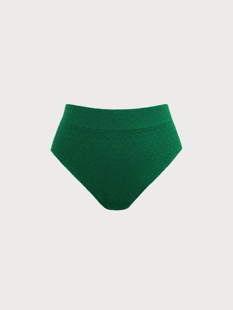 Women's Knitted Polyester Plus Size Bikini Bottom Green Sustainable Plus Size Bikinis - BERLOOK