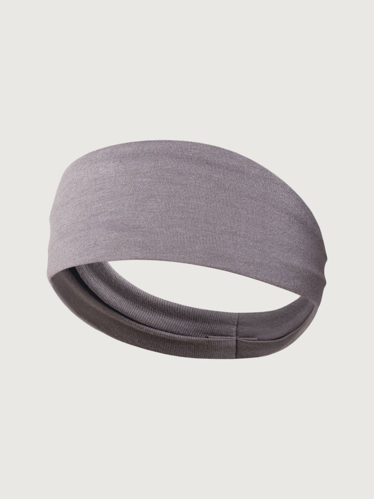 Women's knitted polyester quick-dry sports headband Grey Sustainable Hair Accessories - BERLOOK