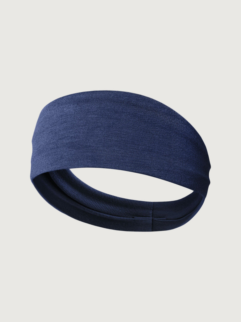 Women's knitted polyester quick-dry sports headband Navy Sustainable Hair Accessories - BERLOOK