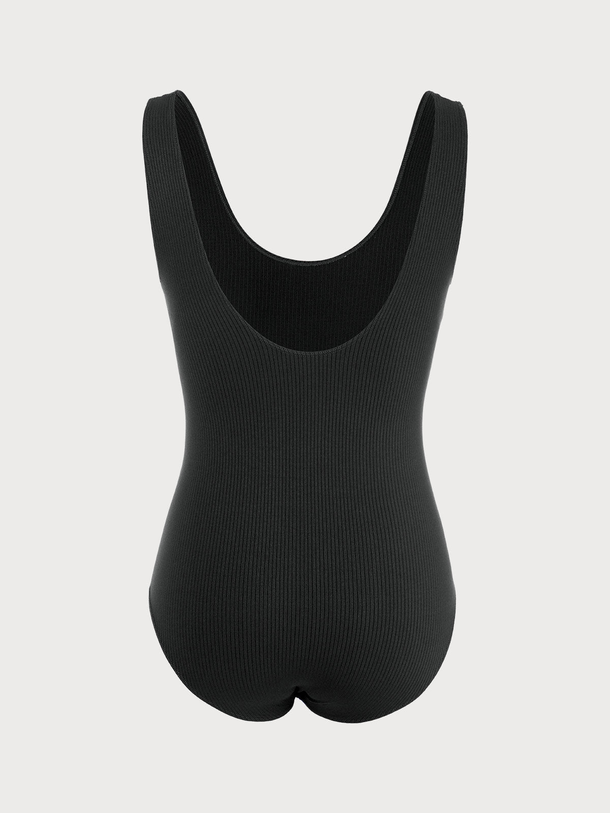 White U Neck Backless Sleeveless Bodysuit & Reviews - Dark  Green,Black,White - Sustainable Bodysuits