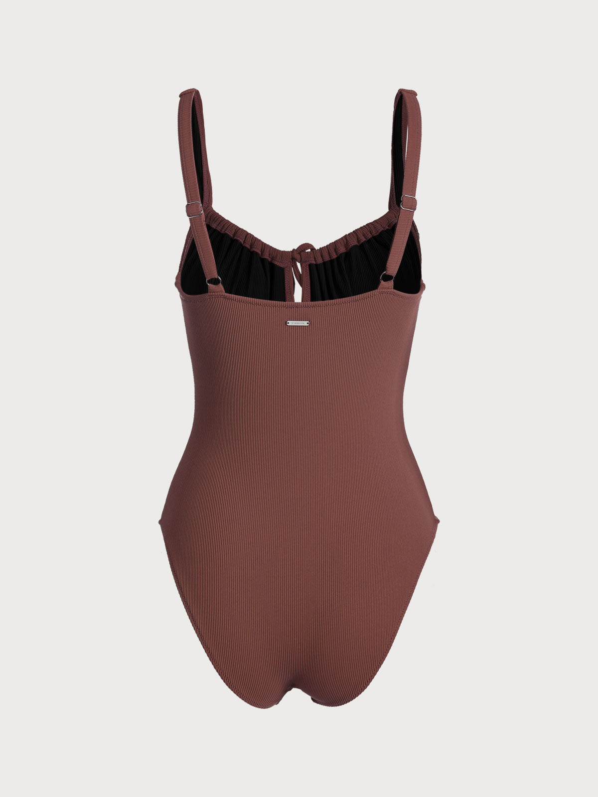 Cutout Tie One-Piece Swimsuit & Reviews - Coffee - Sustainable One-Pieces