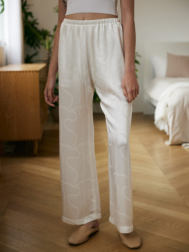 Silk Pyjamas Flare Lounge Pants – GRANA
